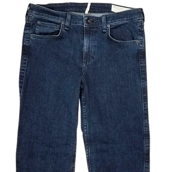 RAG & BONE Cate Mid-Rise Flare Blue Denim Jeans Women's 31 - Picture 4 of 10